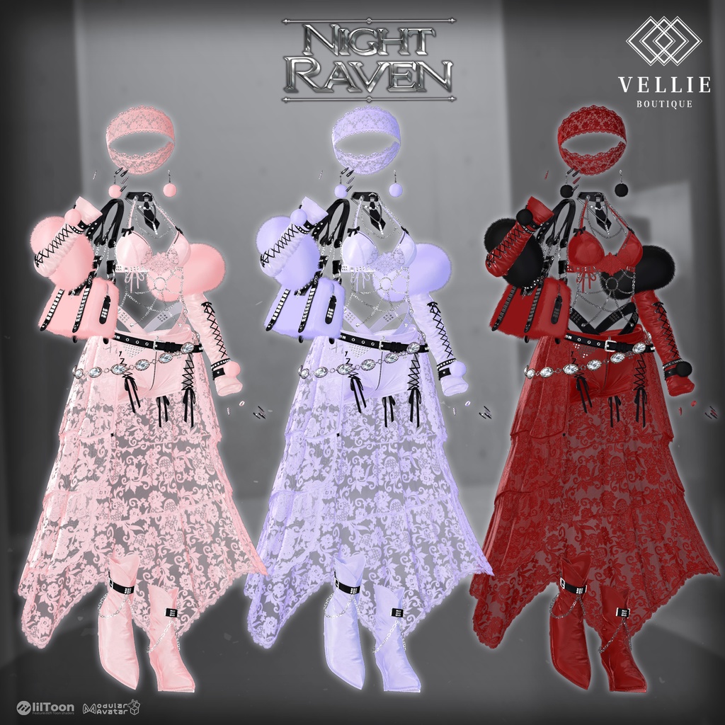 🔴SALE🔴🐦⬛【VRC 衣装】Night Raven - Noir