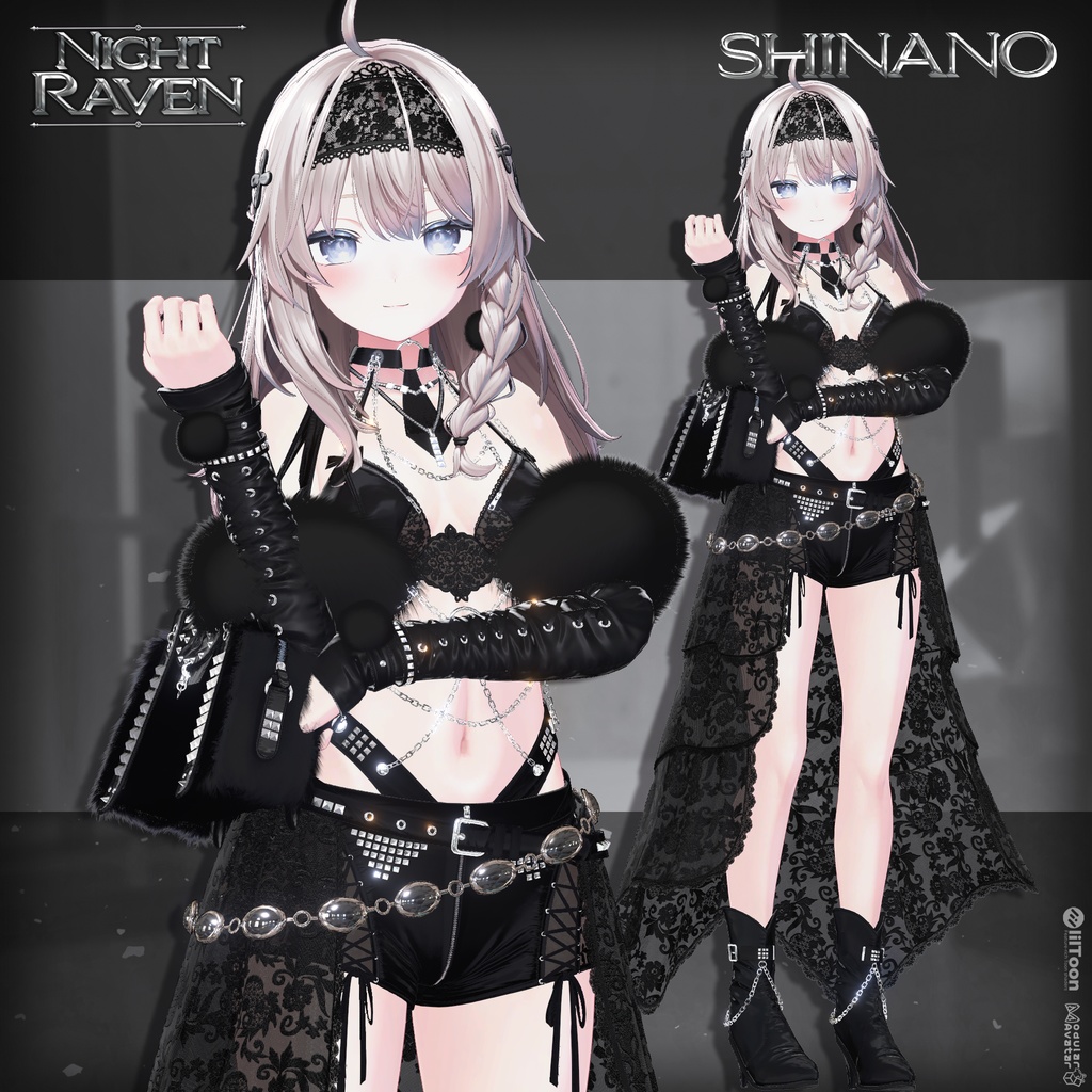 🔴SALE🔴🐦⬛【VRC 衣装】Night Raven - Noir