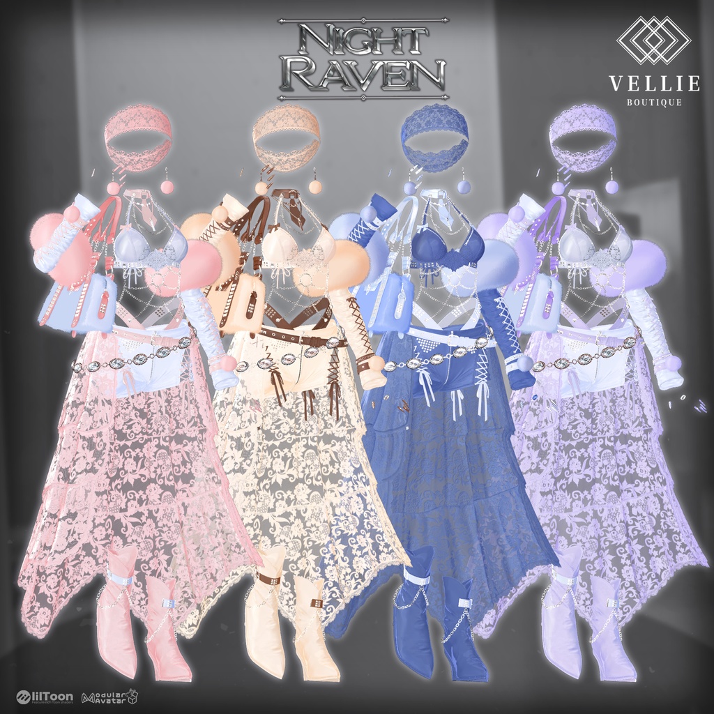 🔴SALE🔴🐦⬛【VRC 衣装】Night Raven - Noir