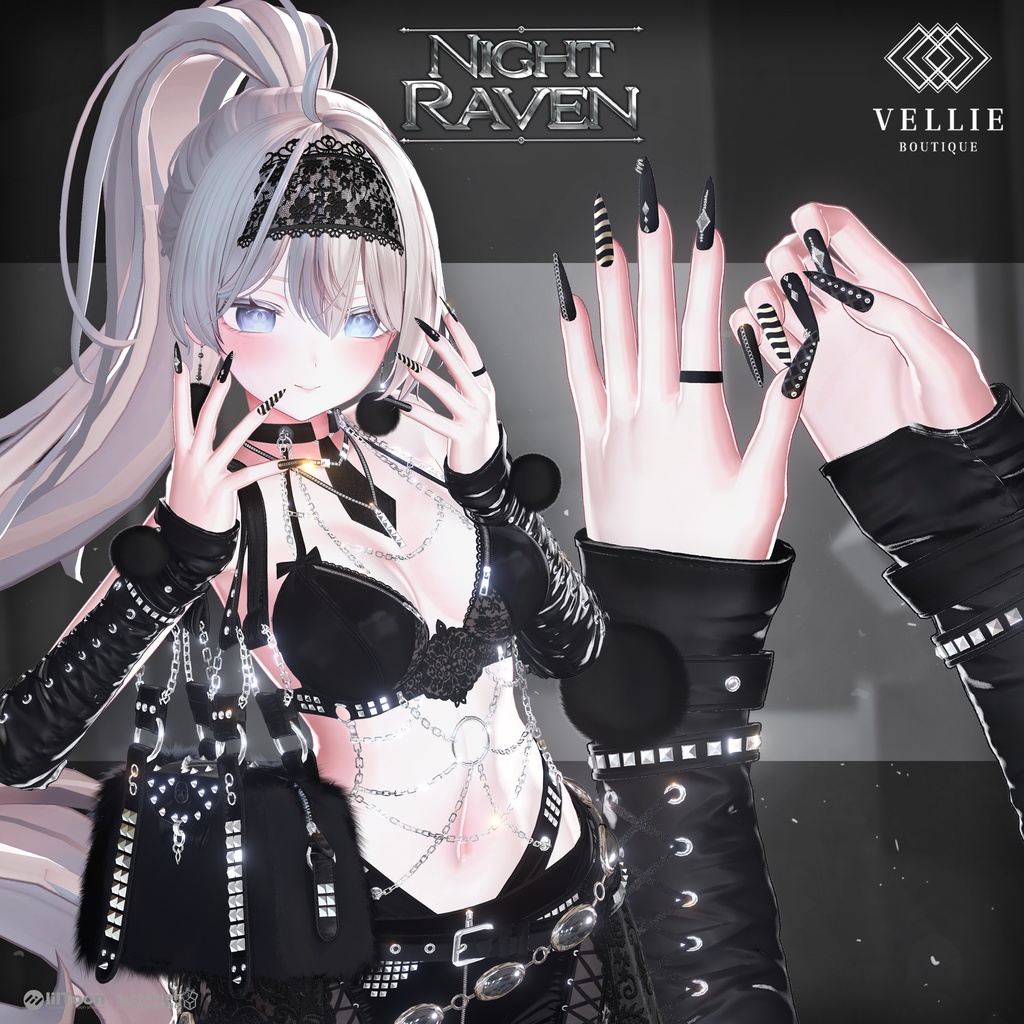 🔴SALE🔴🐦⬛【VRC 衣装】Night Raven - Noir