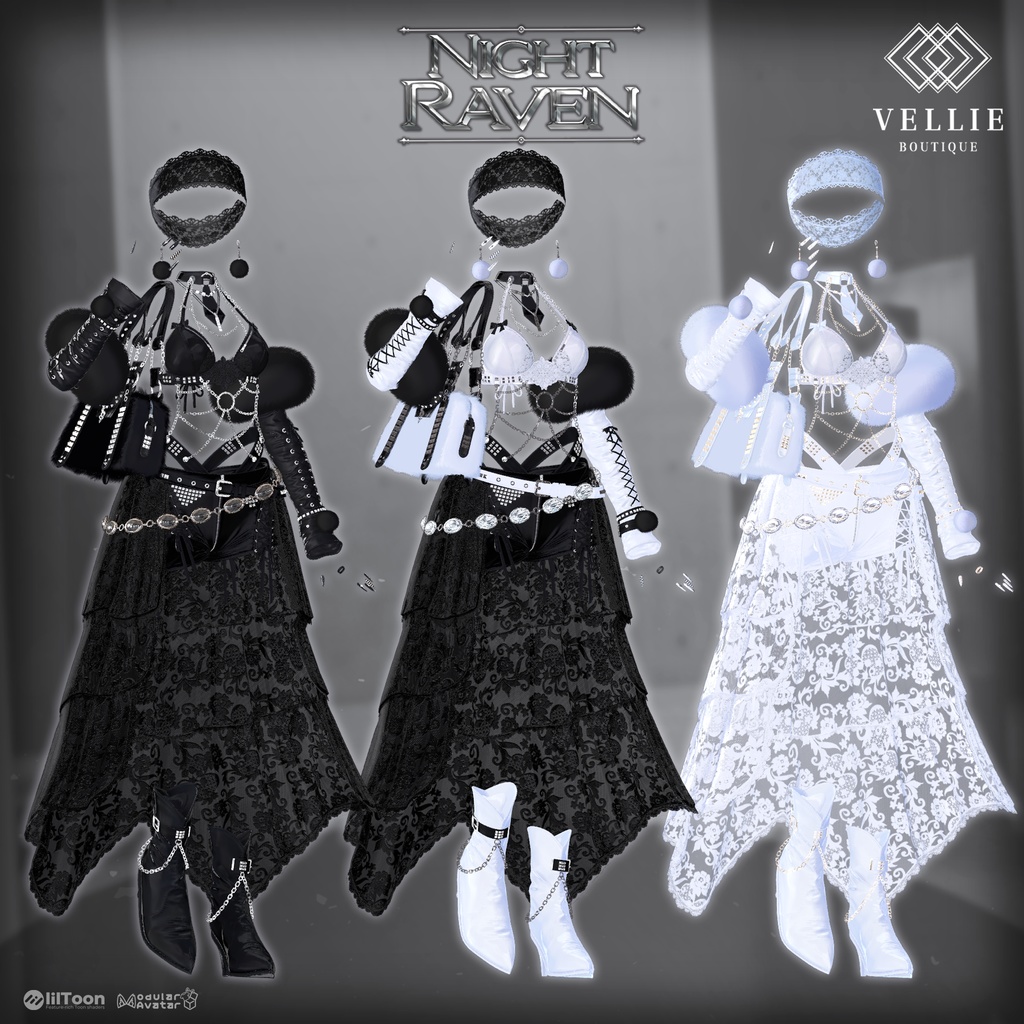 🔴SALE🔴🐦⬛【VRC 衣装】Night Raven - Noir