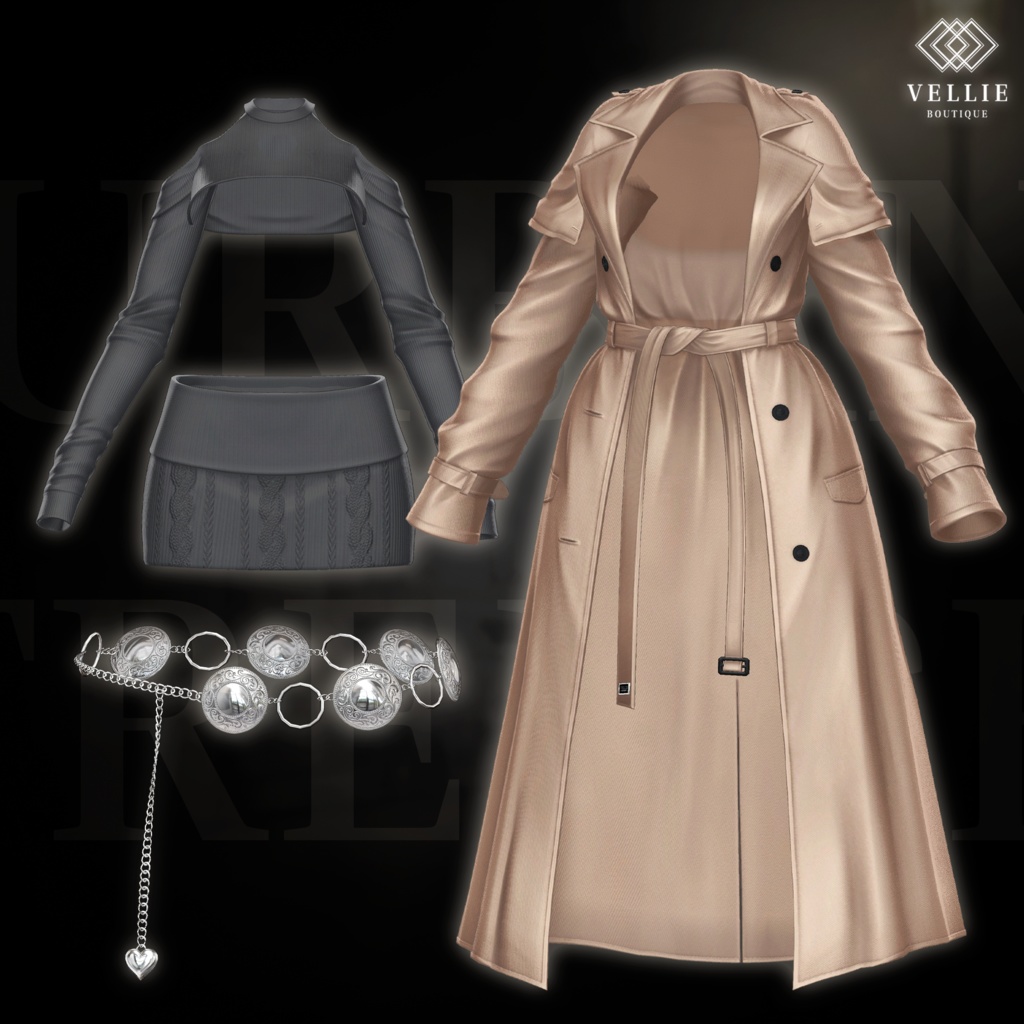 🎁SALE+RT EVENT 🏢【VRC 衣装】Urban Trench -Central