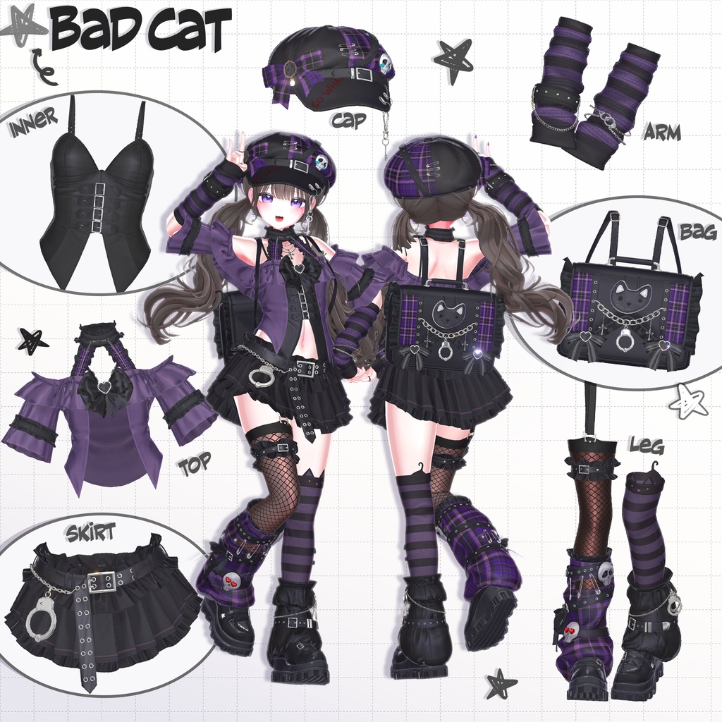 🔴SALE 🐈⬛【VRC 衣装】Bad Cat - Kitch