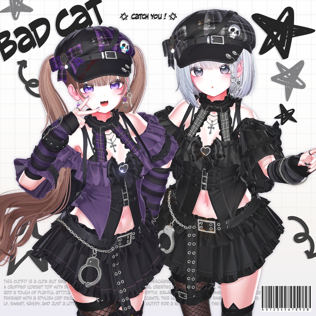 🔴SALE 🐈‍⬛【VRC 衣装】Bad Cat - Kitch