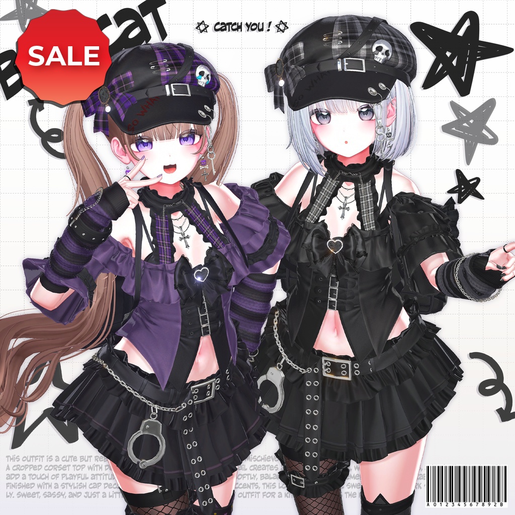 🔴On Sale 🐈‍⬛【VRC 衣装】Bad Cat - Kitch