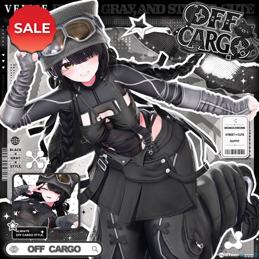 🔴On Sale 🖤【VRC 衣装】OFF CARGO - RETRO