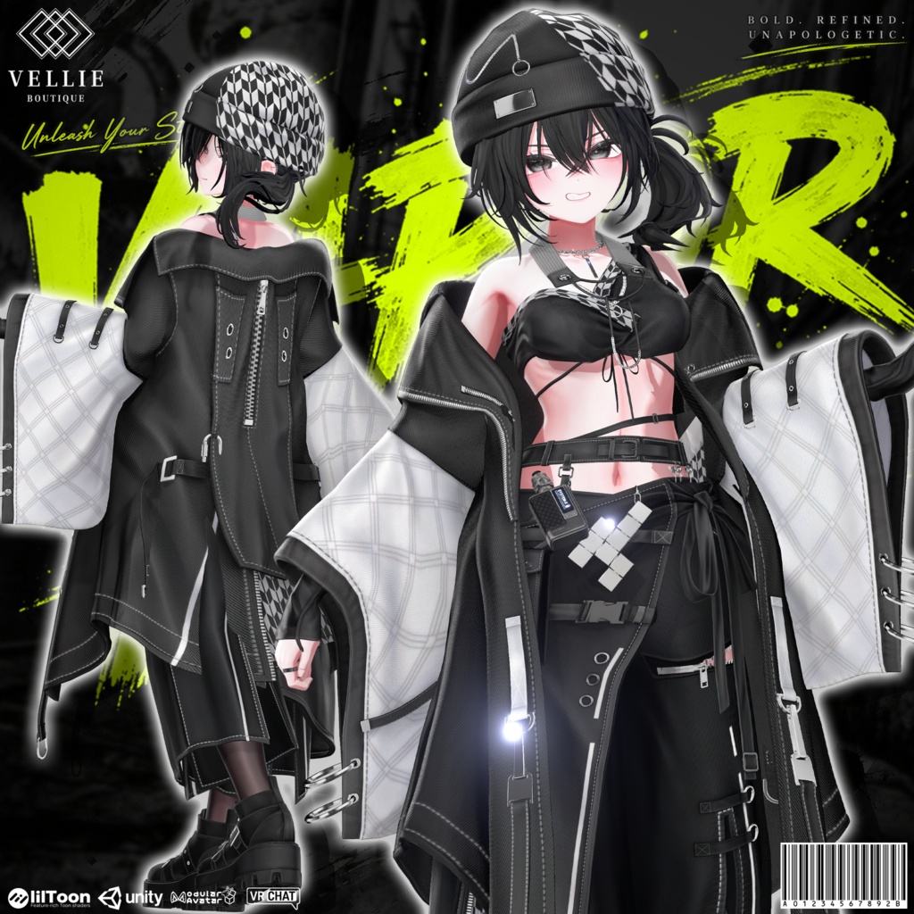 🛑On Sale ◼️【VRC 衣装】 Vapor Haori - Smoke