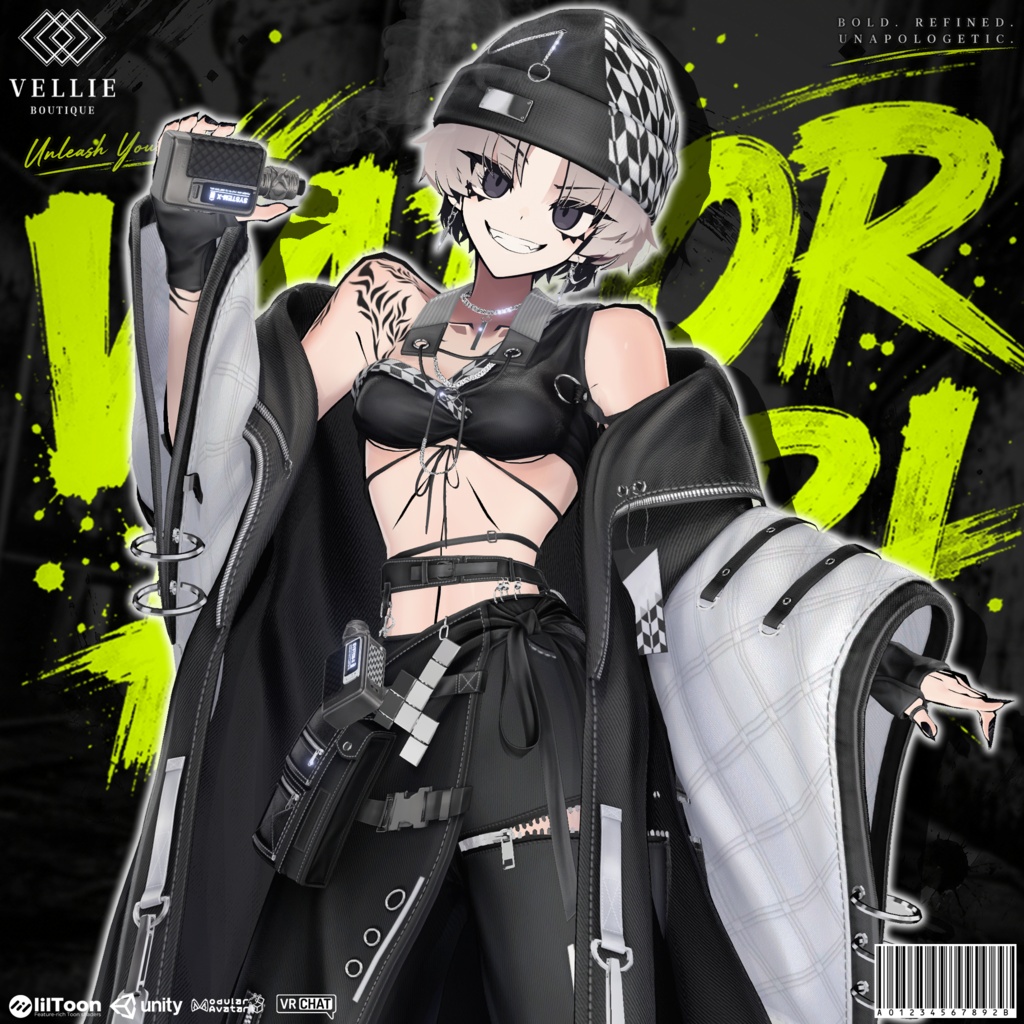 🛑On Sale ◼️【VRC 衣装】 Vapor Haori - Smoke