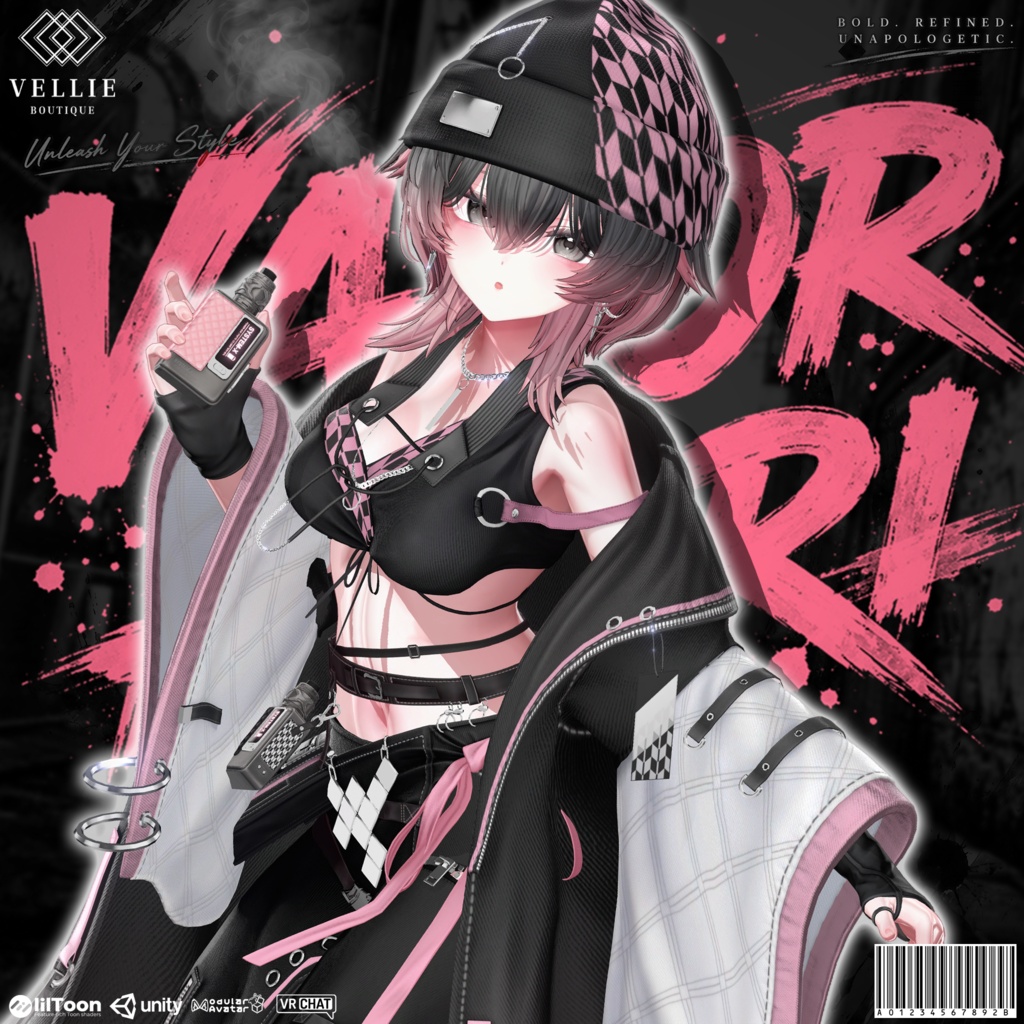 🛑On Sale ◼️【VRC 衣装】 Vapor Haori - Smoke