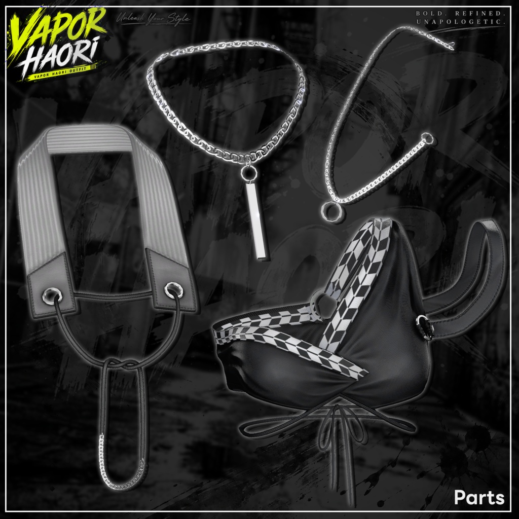 🛑On Sale ◼️【VRC 衣装】 Vapor Haori - Smoke