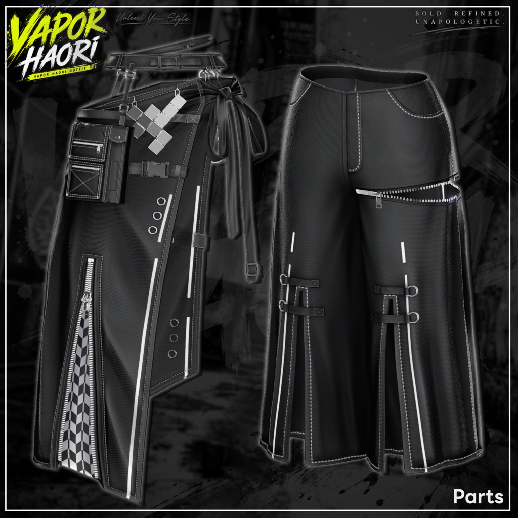 🛑On Sale ◼️【VRC 衣装】 Vapor Haori - Smoke