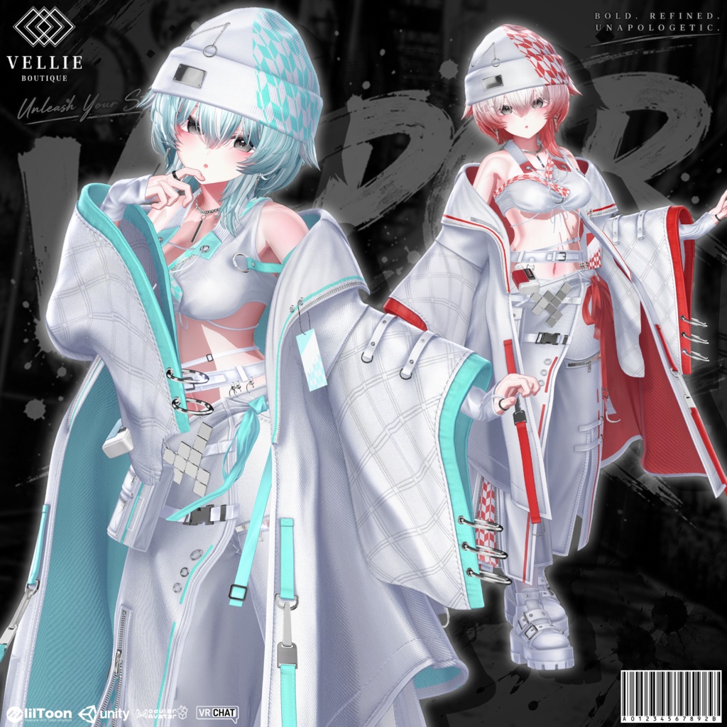 🛑On Sale ◼️【VRC 衣装】 Vapor Haori - Smoke