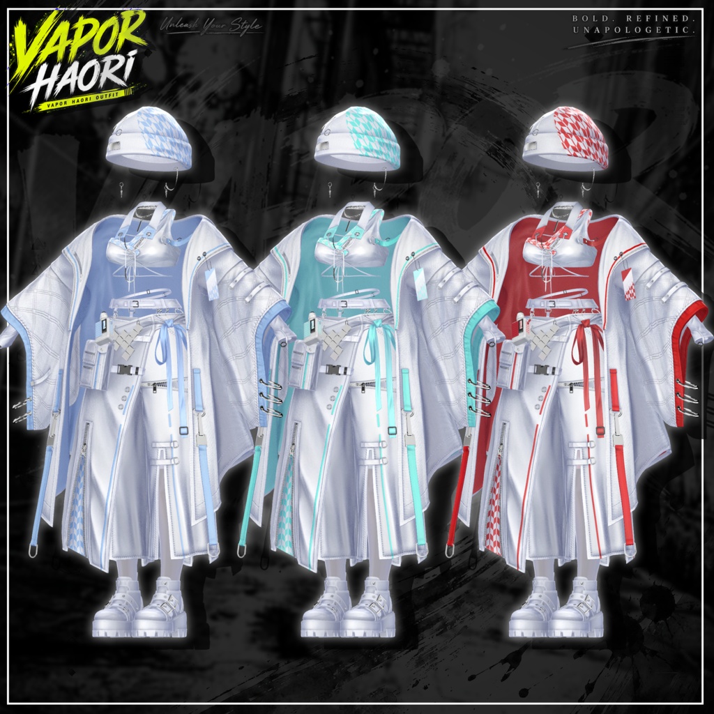 🛑On Sale ◼️【VRC 衣装】 Vapor Haori - Smoke