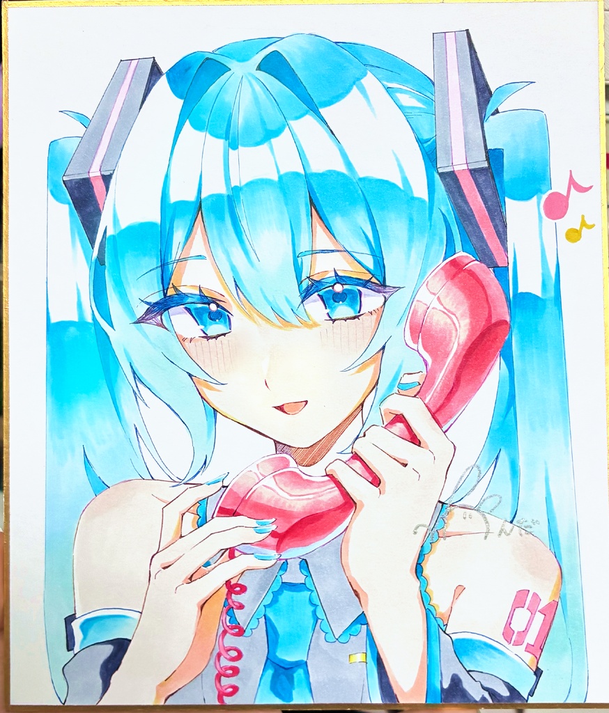 初音ミク色紙②