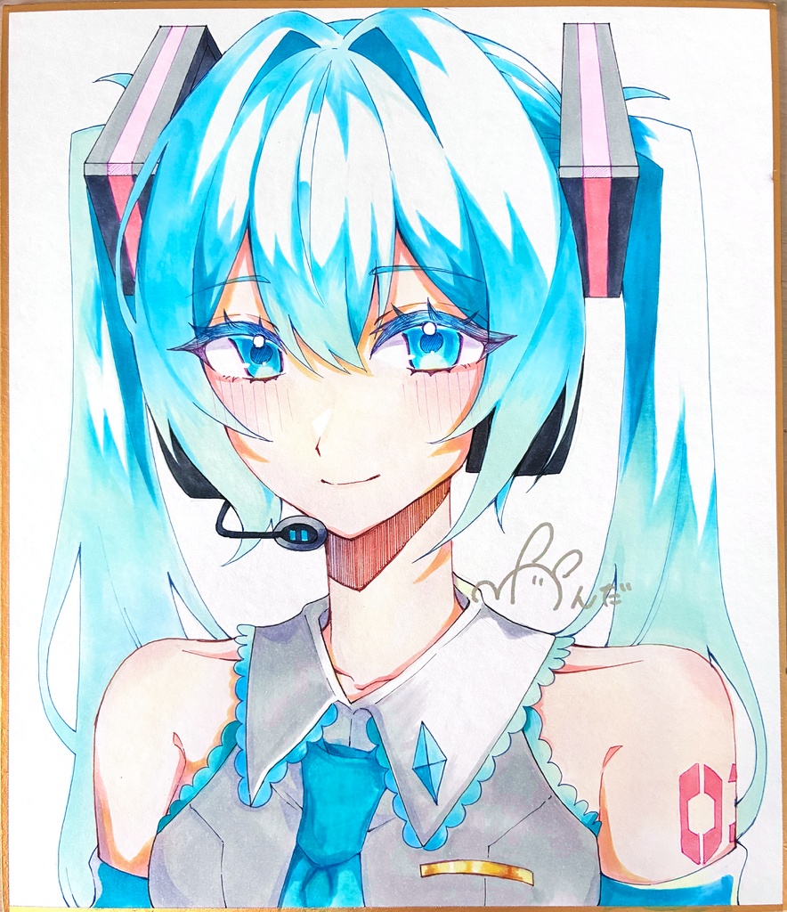 初音ミク色紙③