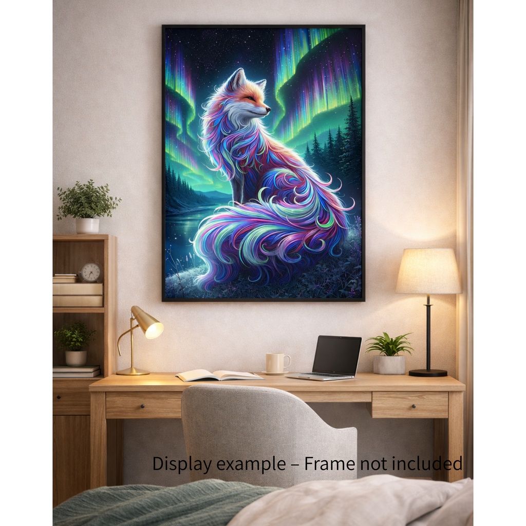 オーロラに彩られた幻想狐ーNorthern Lights Spirit Fox