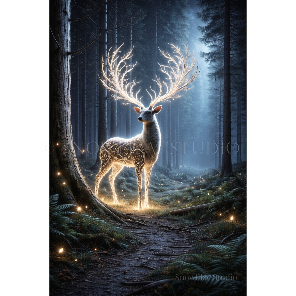 光を宿す森の鹿ーThe Luminous Forest Deer