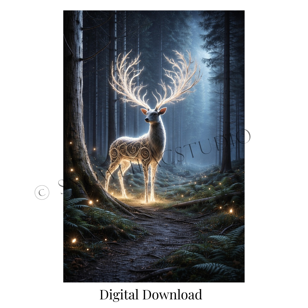 光を宿す森の鹿ーThe Luminous Forest Deer