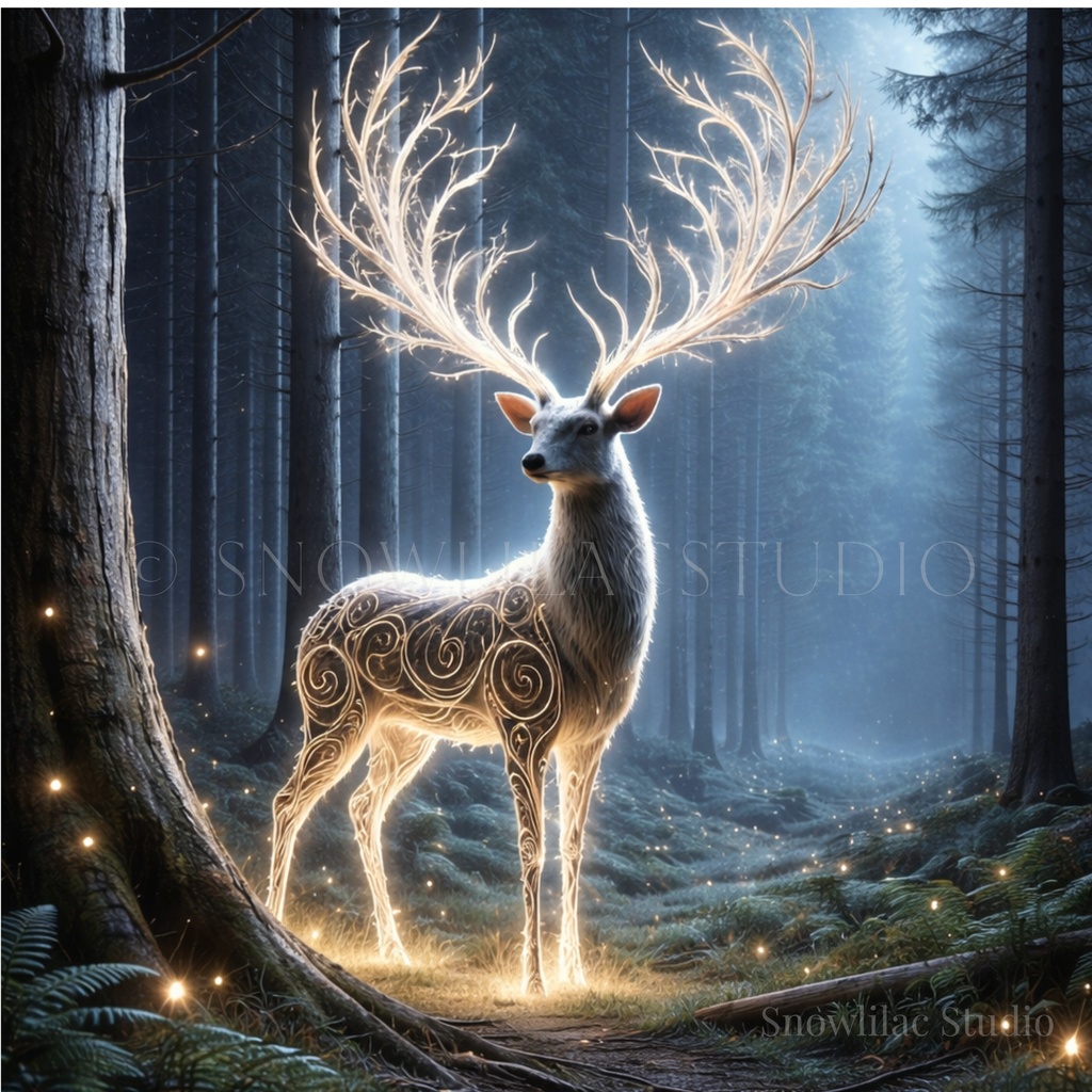 光を宿す森の鹿ーThe Luminous Forest Deer