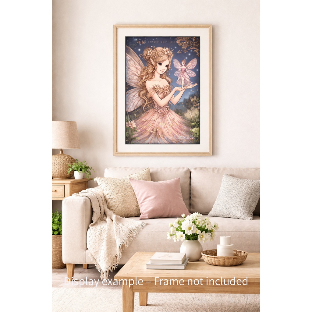 手のひらの小さな妖精のささやき| デジタルアート