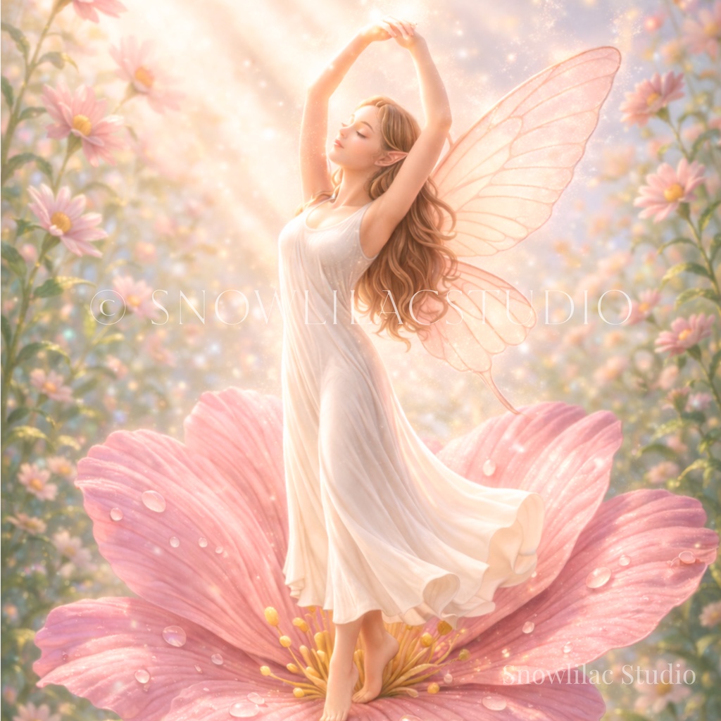 光に舞う花の妖精