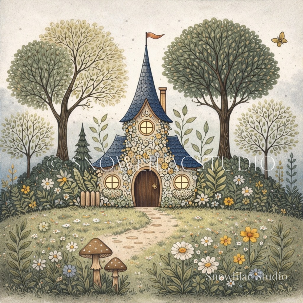 森の小さな花の家
