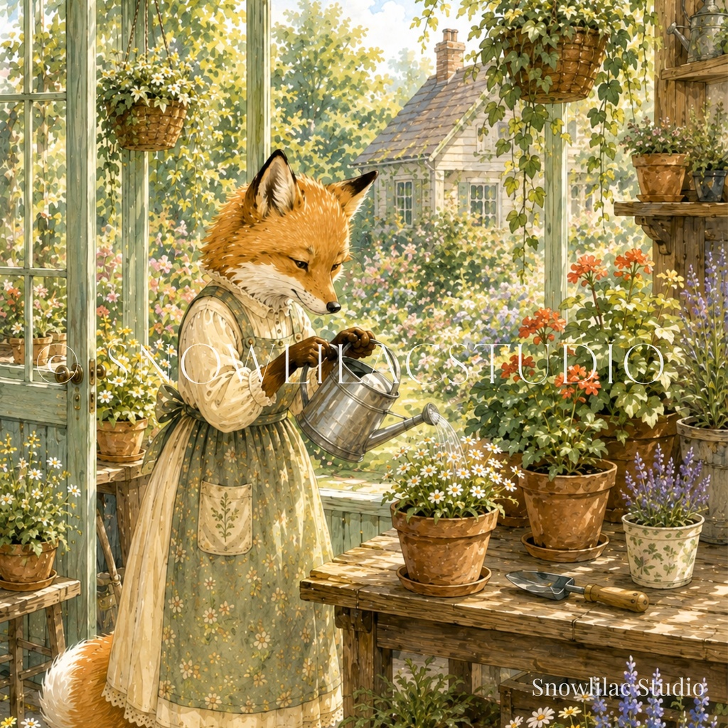 温室のきつね｜Cozy Fox Collection｜デジタルアート
