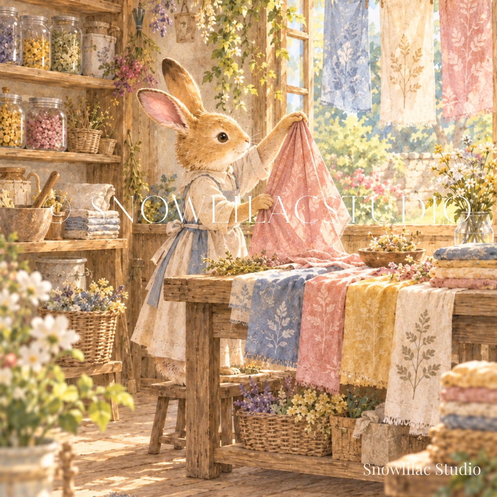 うさぎの草木染め屋さん｜森の小さなお店シリーズ