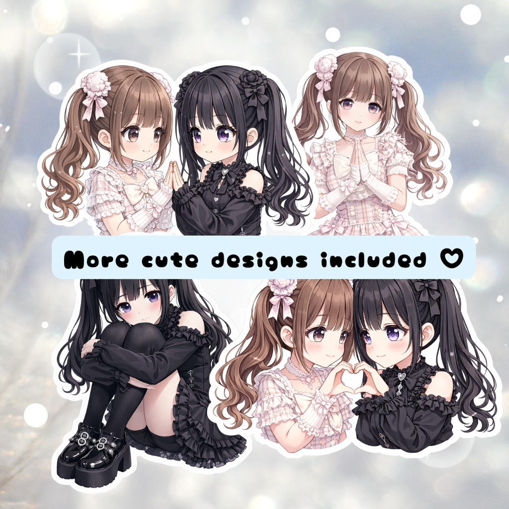 Sweet & Toxic Girl Stickers ♡ (8 Designs Included)