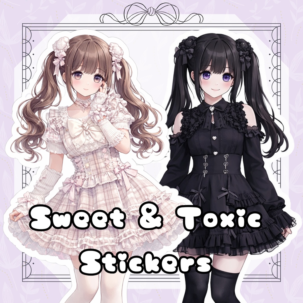 Sweet & Toxic Girl Stickers ♡ (8 Designs Included)
