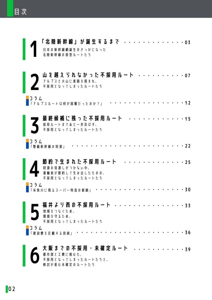 北陸新幹線不採用ルート誌