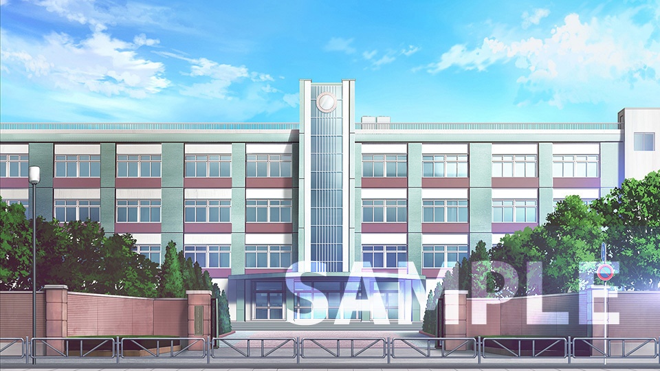 背景フリー素材「学校」