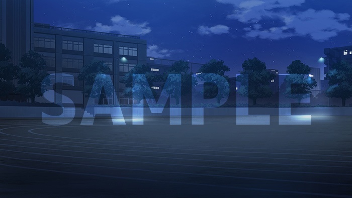 背景フリー素材「学校グランド・運動場」