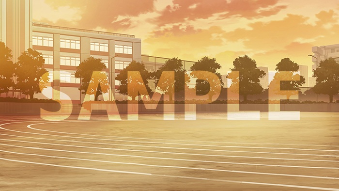 背景フリー素材「学校グランド・運動場」