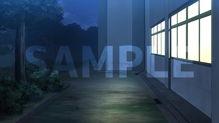 背景フリー素材「校舎裏」