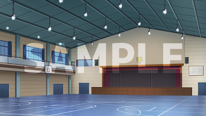 背景フリー素材「体育館」