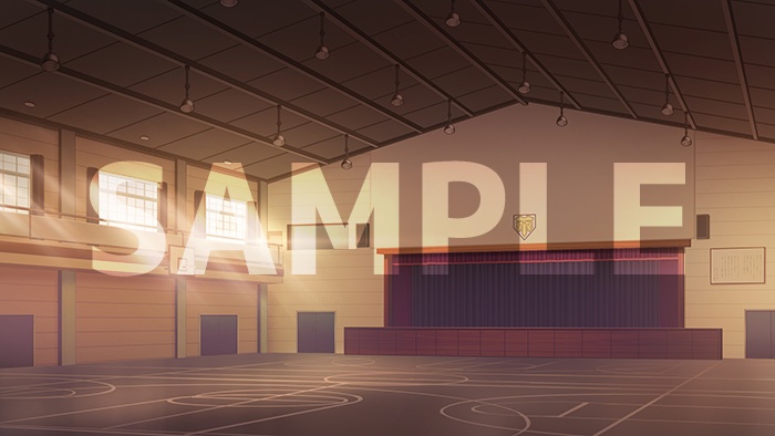 背景フリー素材「体育館」