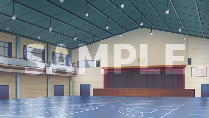 背景フリー素材「体育館」