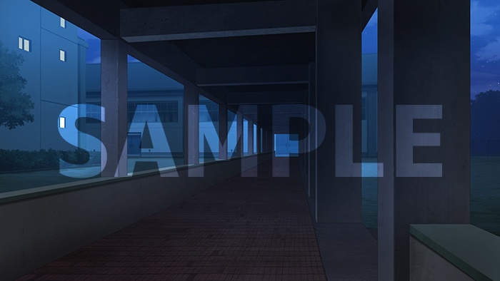 背景フリー素材「渡り廊下」