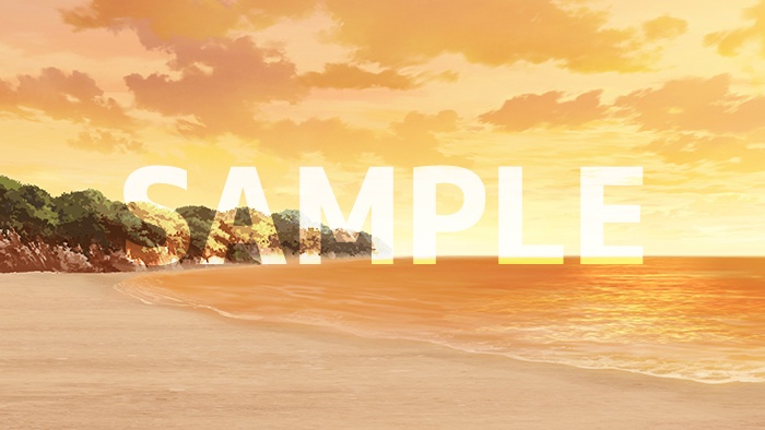 背景フリー素材「海」「砂浜」