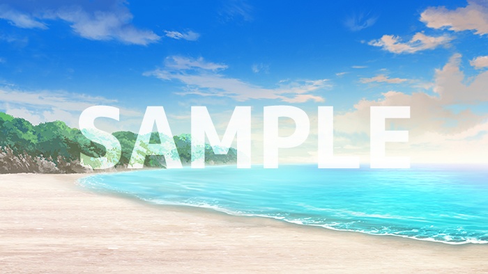 背景フリー素材「海」「砂浜」
