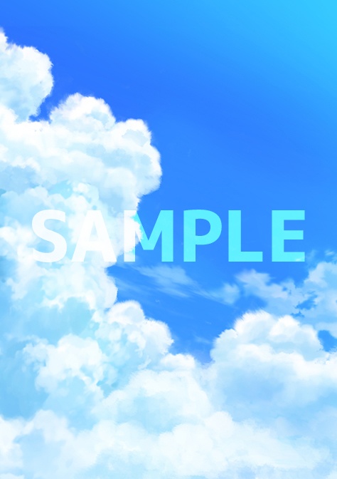 背景フリー素材「海」「入道雲」