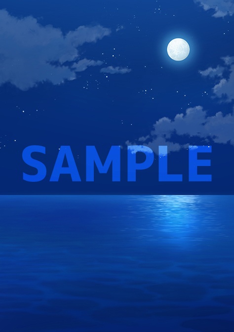 背景フリー素材「海」「入道雲」