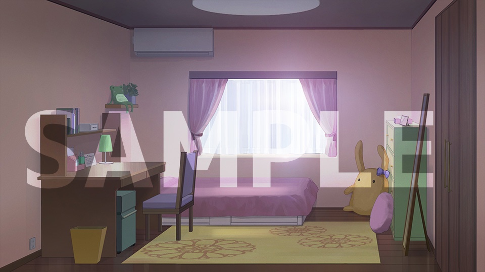 背景フリー素材「女子部屋」