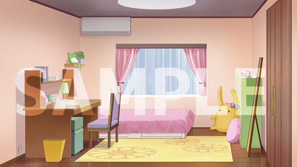 背景フリー素材「女子部屋」