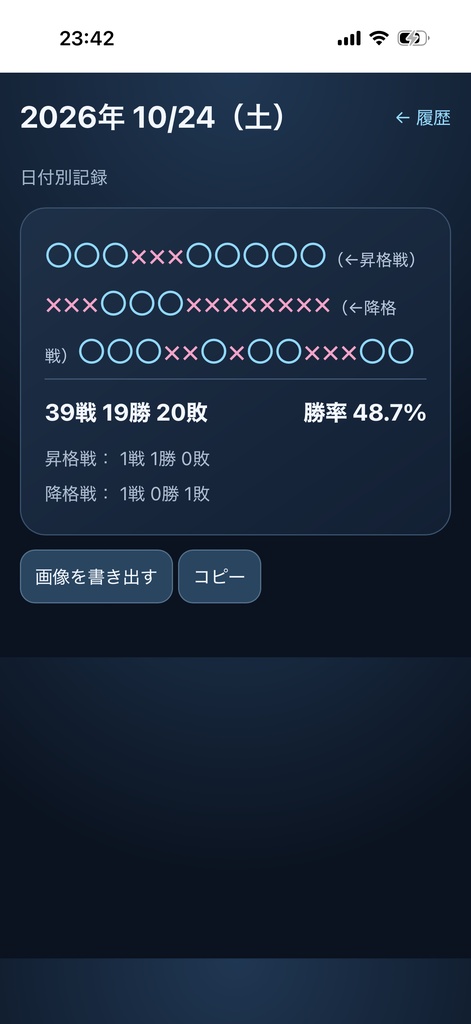 【完全無料】ふゆの〇✕戦績メモ|格ゲーの勝敗をワンタップで記録