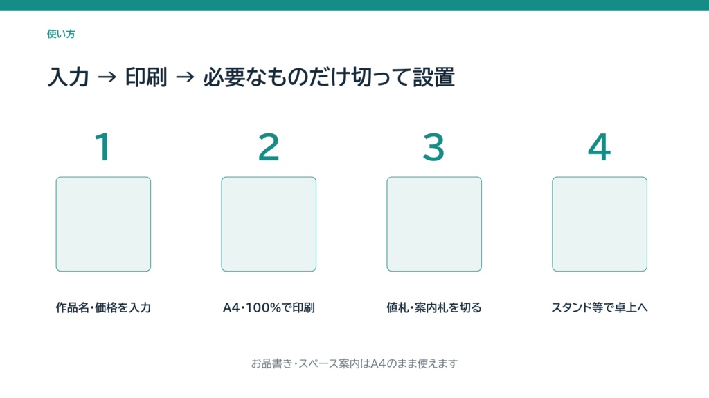 初参加でも迷わない|同人即売会 販売卓スターターキット【PowerPoint・Excel】