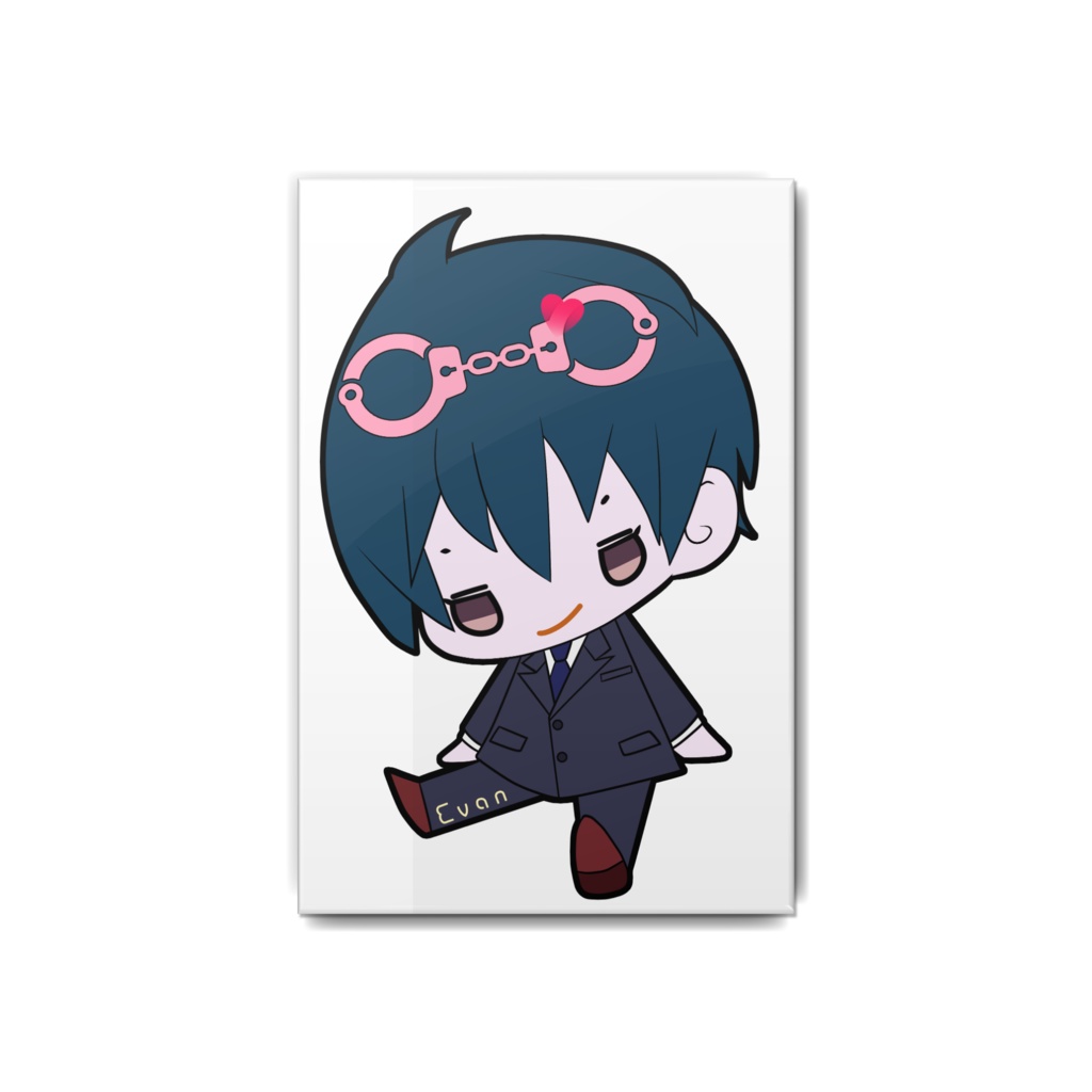 Evanと手錠の缶バッジ♪