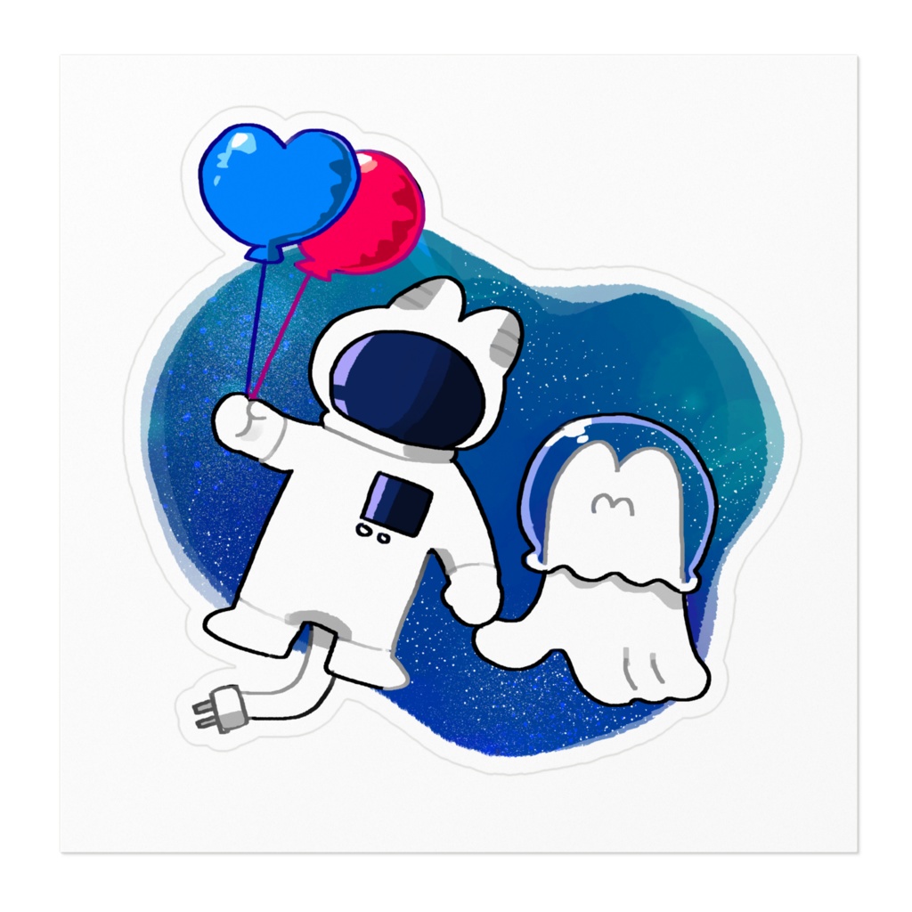 うちゅうねこファーストコンタクトステッカー