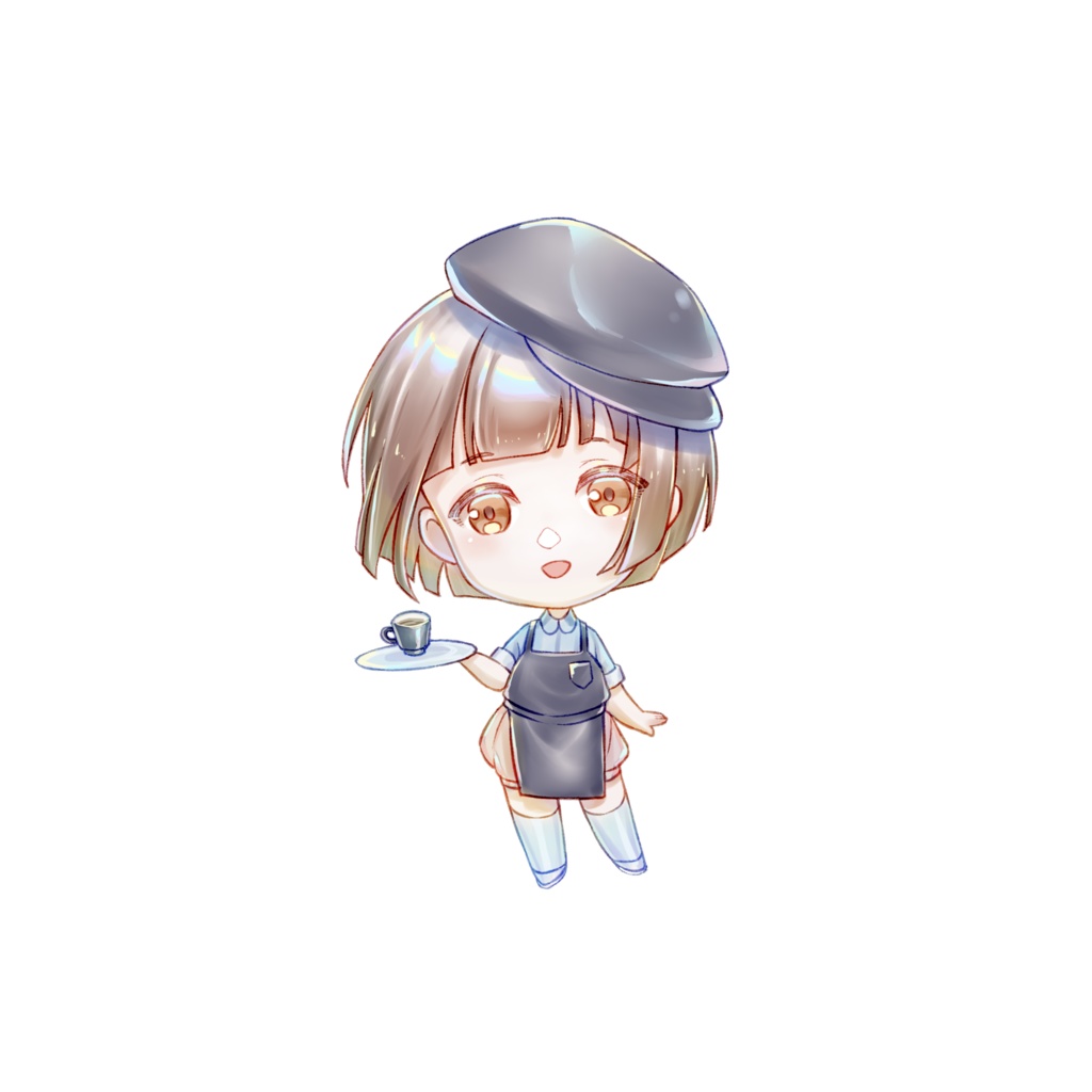 【自宅発送】アクリルキーホルダー(カフェ店員)